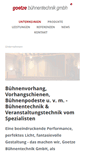 Mobile Screenshot of goetze-buehnentechnik.de
